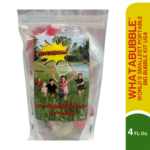 WhatABubble® World's Smallest Portable Big Bubble Kit USA