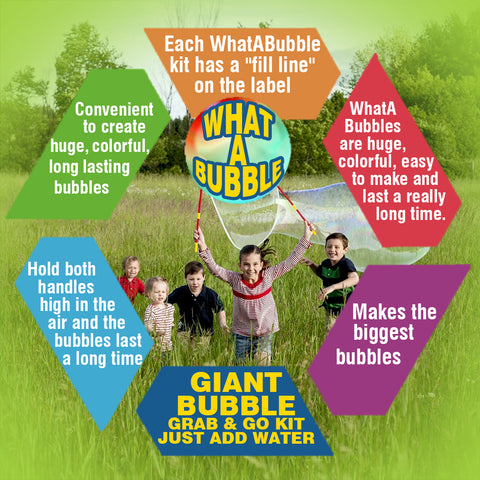 El kit portátil de burbujas grandes más pequeño del mundo WhatABubble® EE. UU.