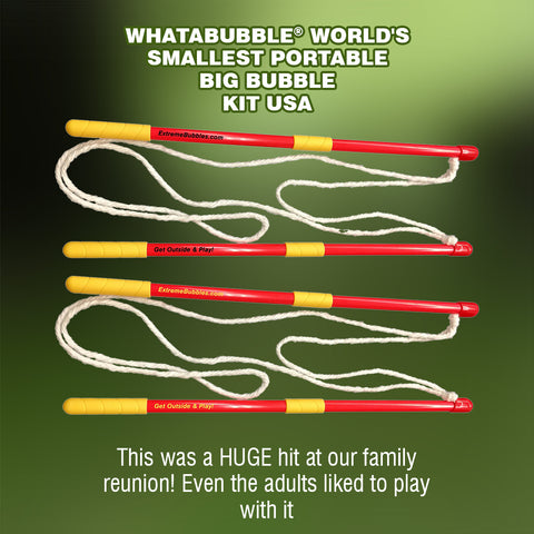 El kit portátil de burbujas grandes más pequeño del mundo WhatABubble® EE. UU.